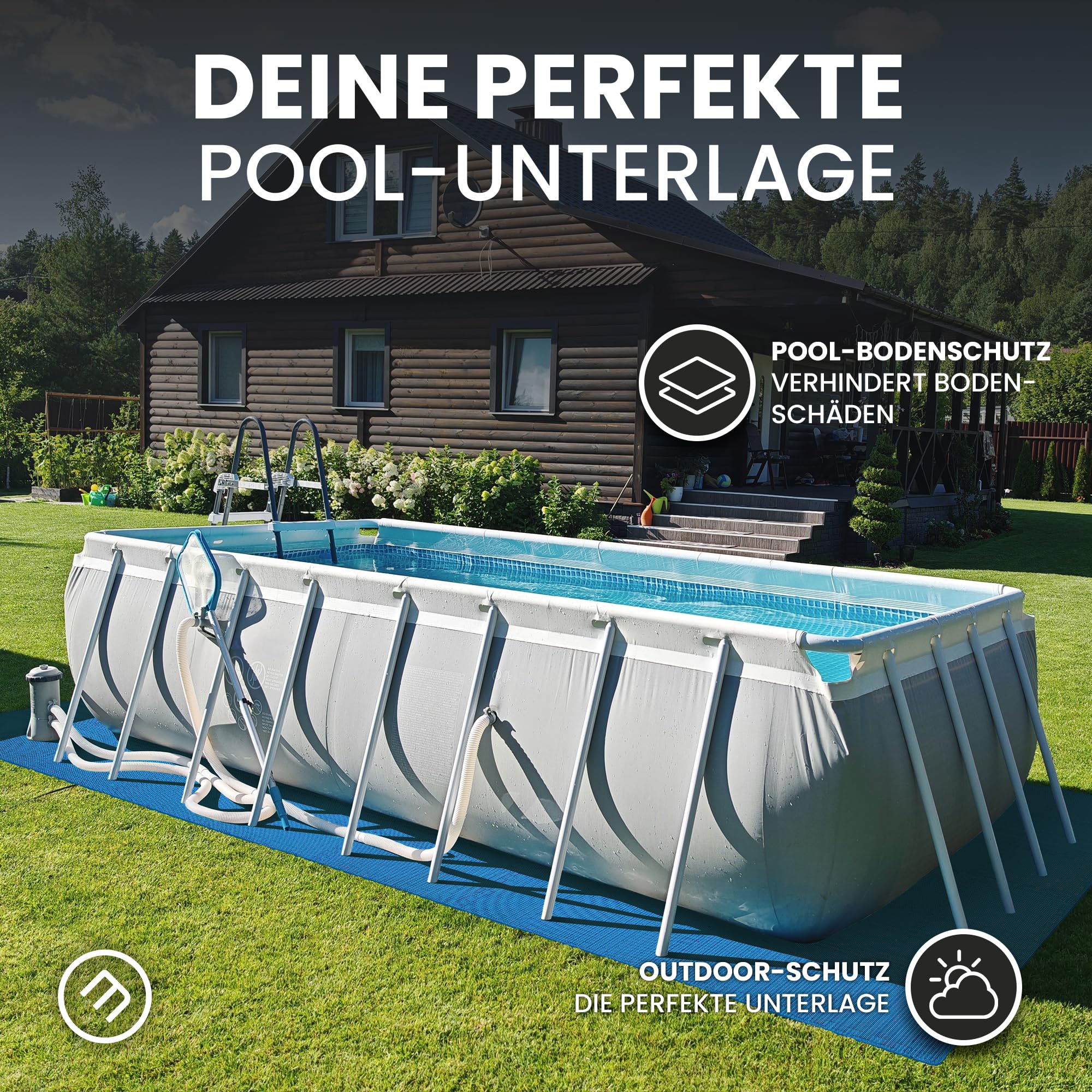 bemaxx Bodenschutzmatte Fitness - Sportmatte Fitnessmatte Gymnastikmatte Puzzlematte Yogamatte Turnmatte Trainingsmatte Spielmatte Fallschutzmatte Laufbandmatte - Gym Workout Pool Garage