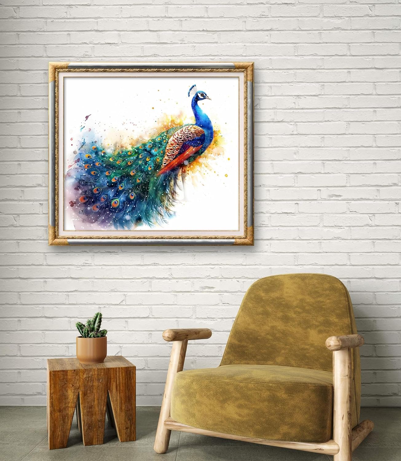 Leczany Cross Stitch Patterns Stamped Kit for Beginners | Embroidery Supplies DIY Craft Kit Needlepoint for Adults Starter | 11CT, 3 Strands | Beautiful Peacock 18.5x15.8 inches