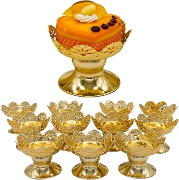 JC HUMMINGBIRD Cupcake and Dessert Stand, Gold, Standard Size 12 Pieces