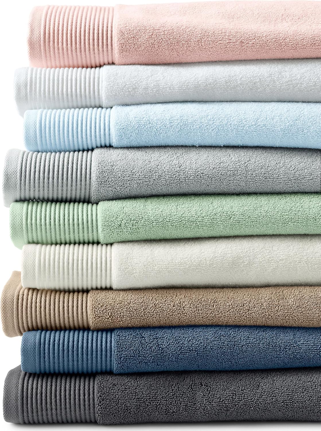 Lands' End Turkish Luxe Towel Rich Steel Washcloth Set