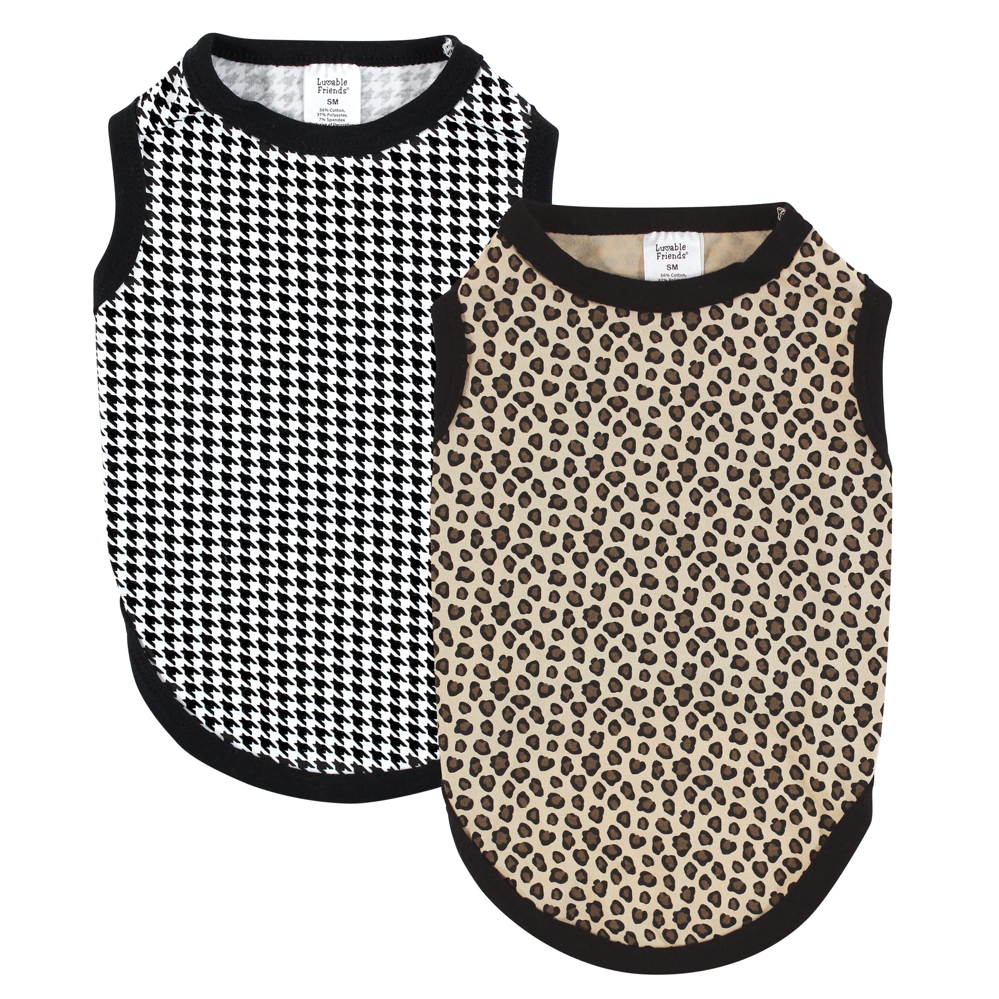 T-shirt pour chien et chat Luvable Friends M motif pied-de-poule