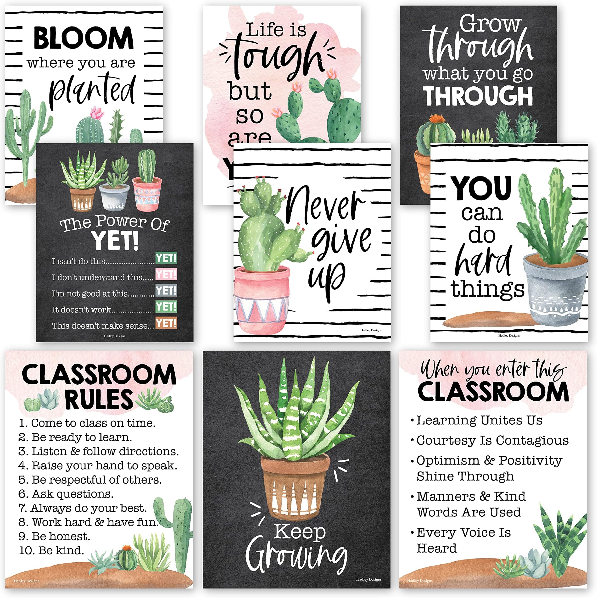 Cactus Motivational Poster for School