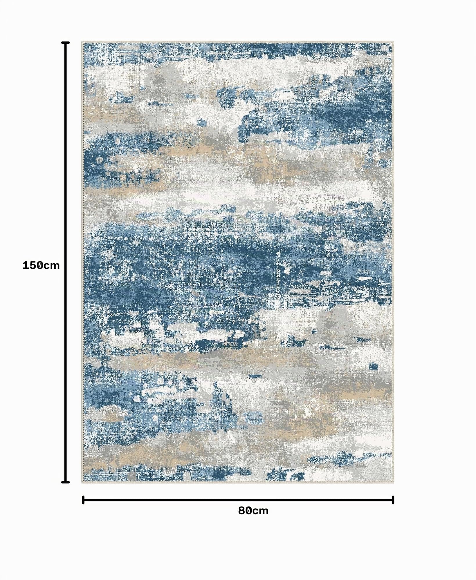 BEIMO Moderner Läufer Teppich 80x150 cm, Waschbar & rutschfest – Ansicht 2