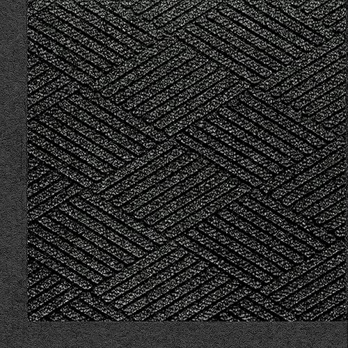 Felpudo Waterhog Eco Premier Fashion de Andersen para interiores o exteriores fibra de poliéster PET respaldo de goma SBR, 38" de grosor, Negro