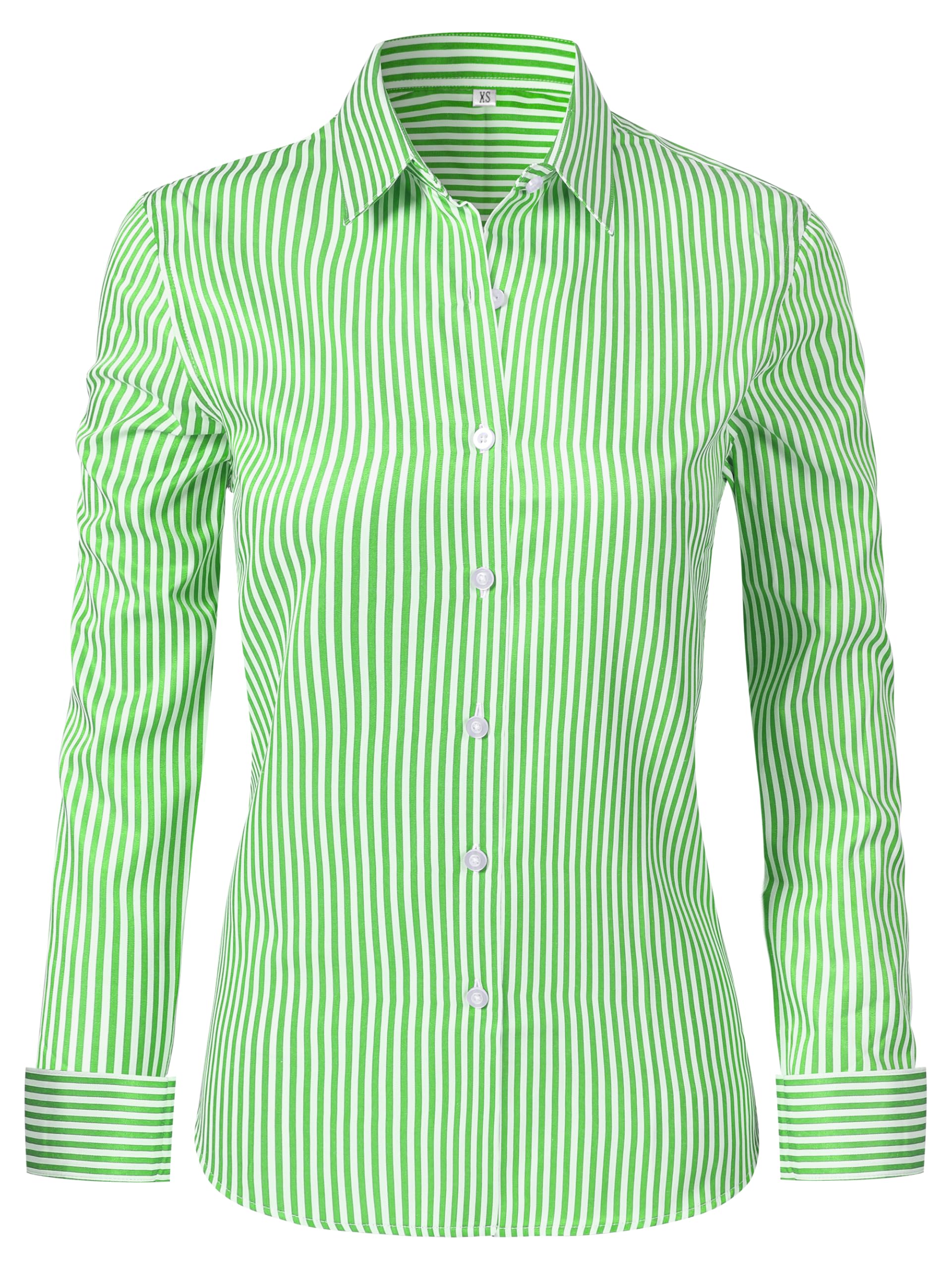 Ruisin Super Soft Wrinkle Free Button Down Shirts for Women Solid Long Sleeve Striped Formal Work Dress Blouses Tops