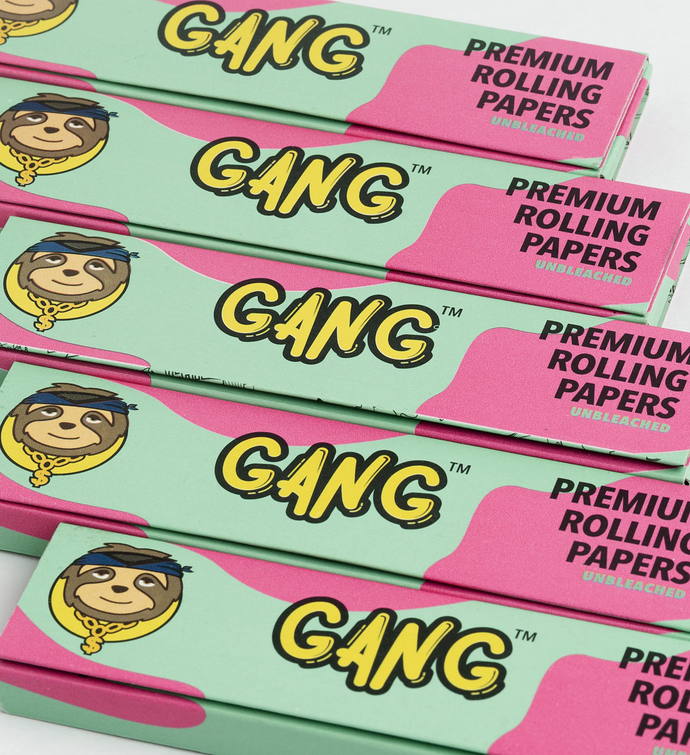 Gang Premium Rolling Paper Unbleached With Perforated Tips Pack of 5
