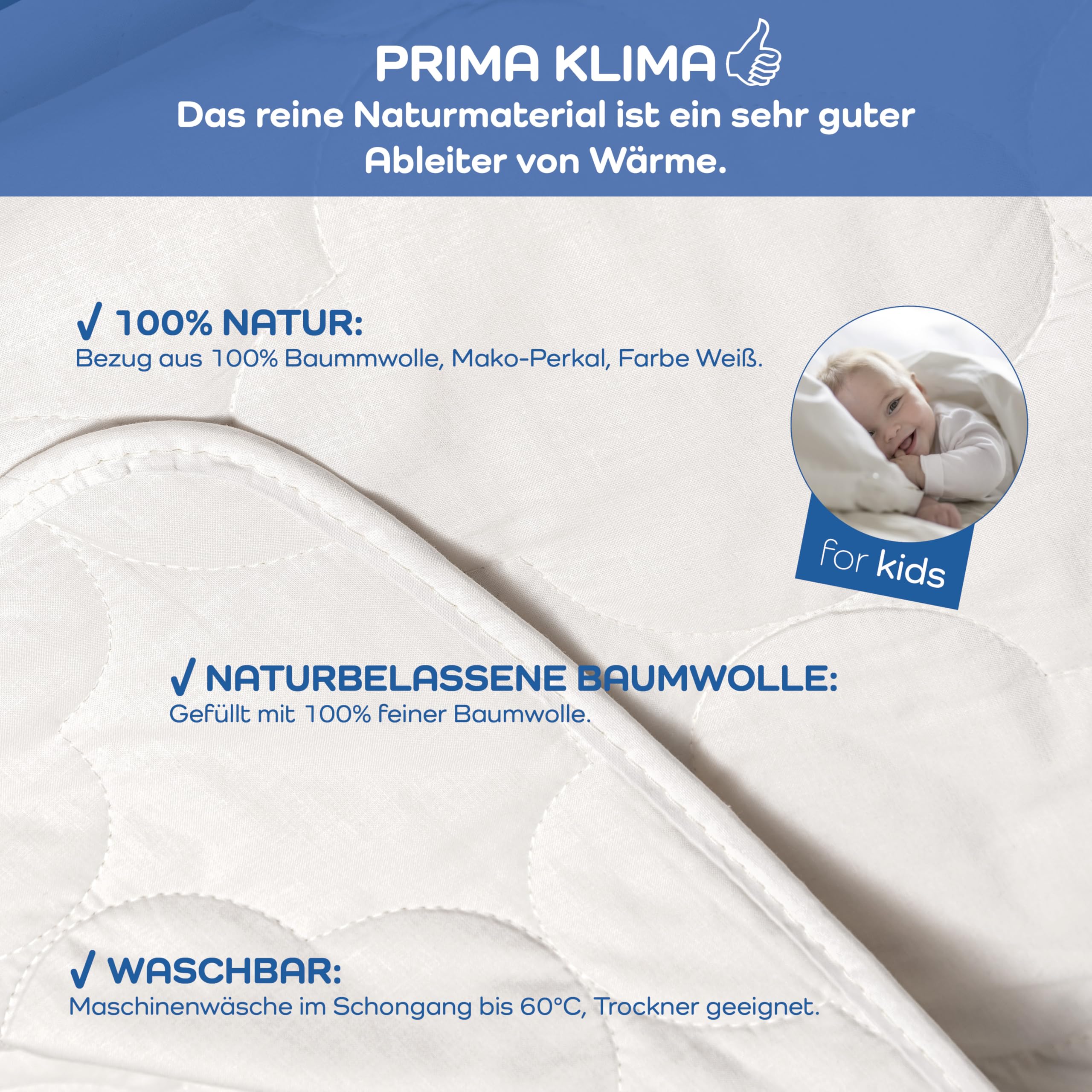 linea by böhmnerwald - Kids- Baumwolledecke leicht, 100x135, 100% Baumwolle, Allergiker geeignet, schonend waschbar bis 40°C, in Deutschland produziert