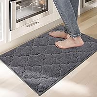 Vista 38 de COSY HOMEER Alfombras suaves de cocina [2 piezas] para el frente del fregadero alfombras de piso de cocina súper absorbentes y tapetes 20 x 30