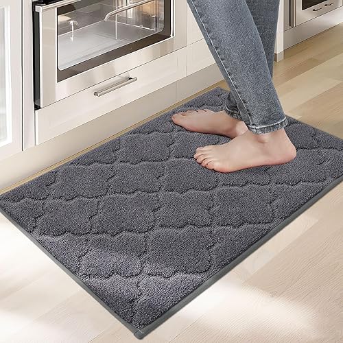 Miniatura 138 de COSY HOMEER Tapetes suaves de cocina para el frente del fregadero, alfombras súper absorbentes y tapete antideslizante de 20 x 59 pulgadas, lavable