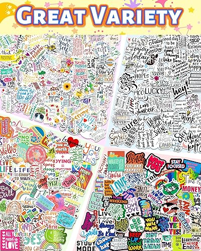 Miniatura 4 de 300 calcomanías inspiradoras para adultos, calcomanías motivacionales para botellas de agua para adolescentes, niños, profesores, diario, álbumes de