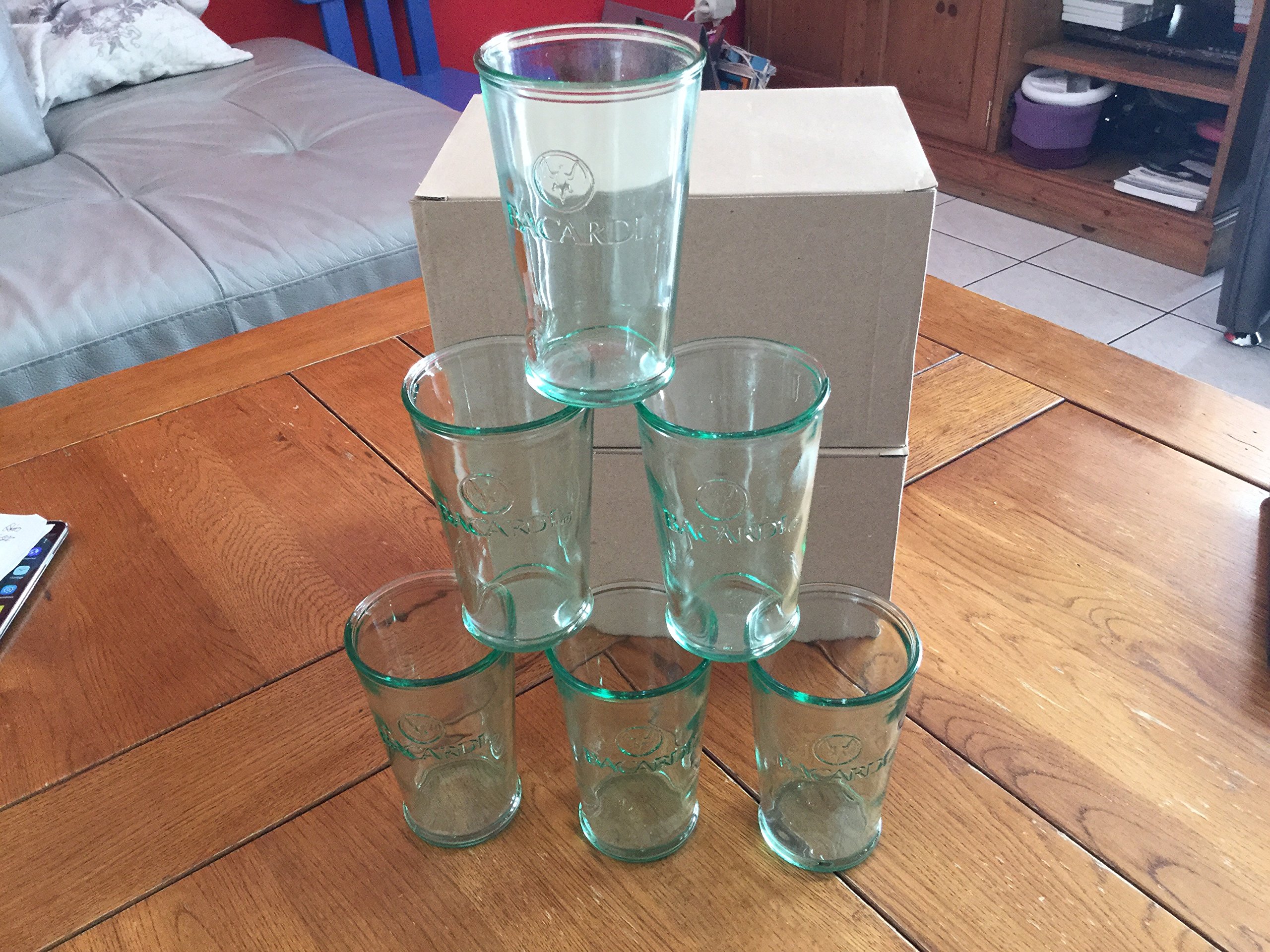 lot de 6 verre a mojito bacardi rhum neuf