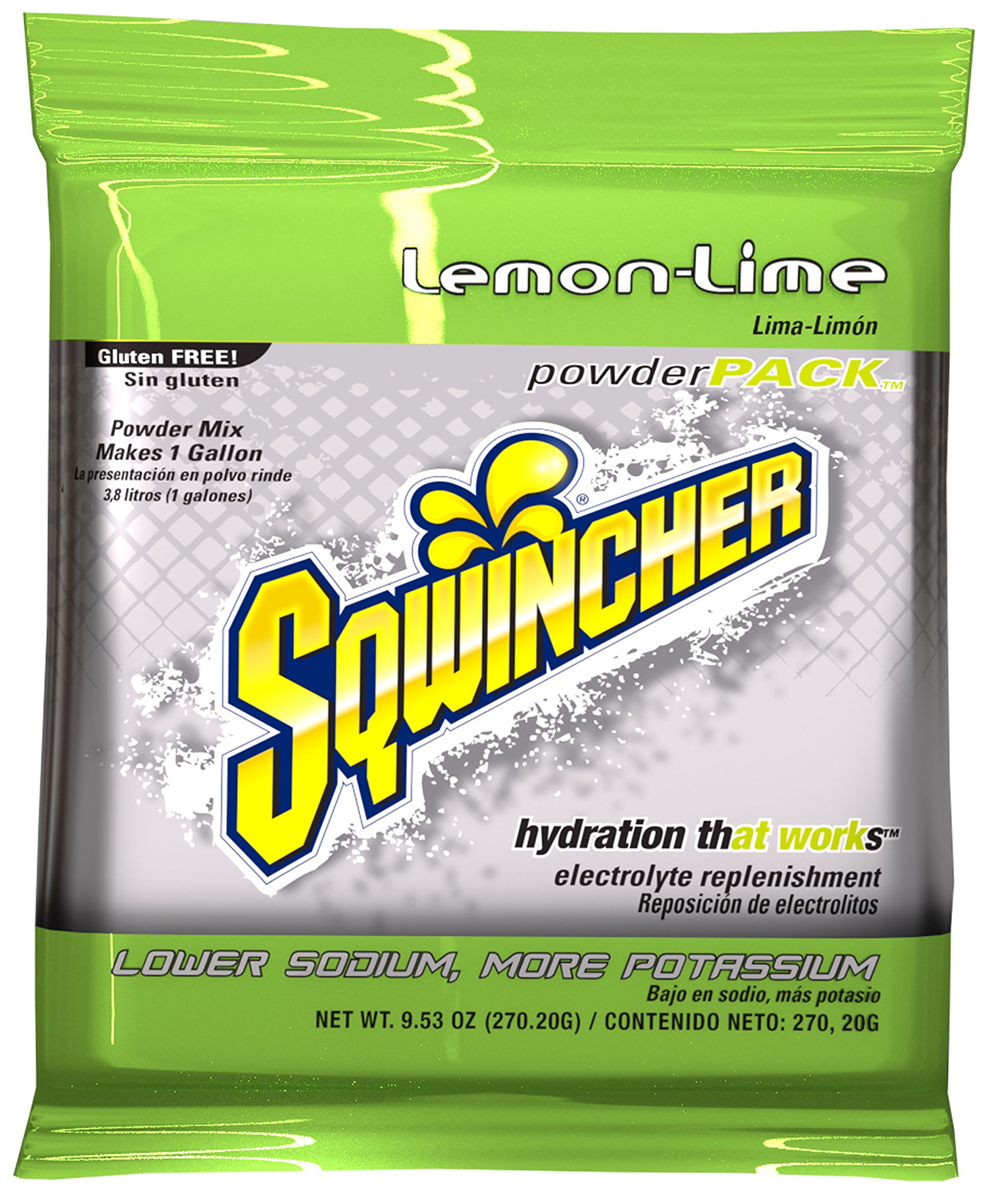 Powder Concentrate Electrolyte Replacement Beverage Mix by Sqwincher – 1 Count (Pack of 80), Lemon Lime, Model 690-016008-LL