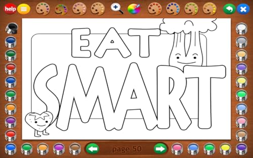 Coloring Book 19: Eating Healthy