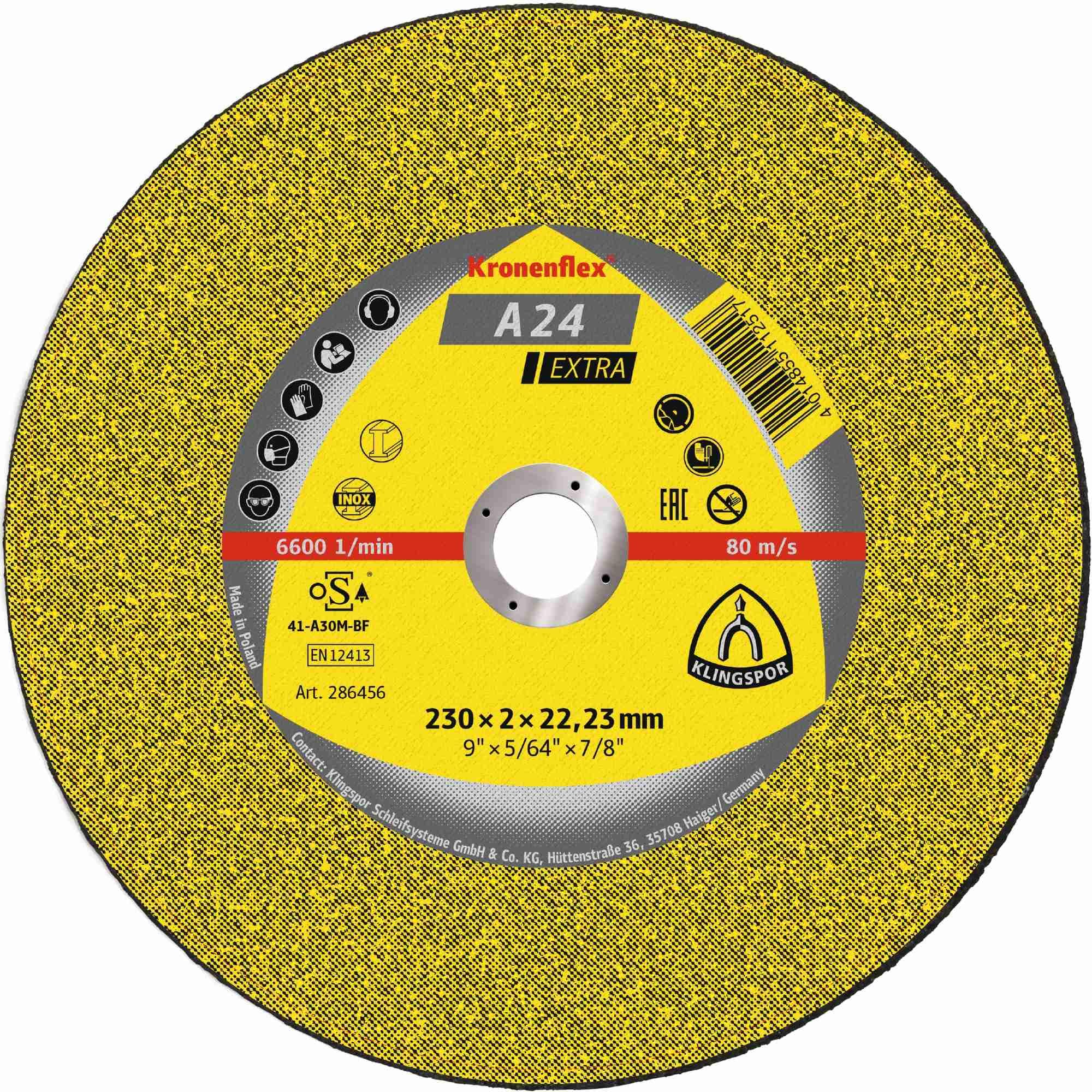 A 24 EX - Discos de corte rectos (25 unidades, 230 x 2 x 22,23 mm)