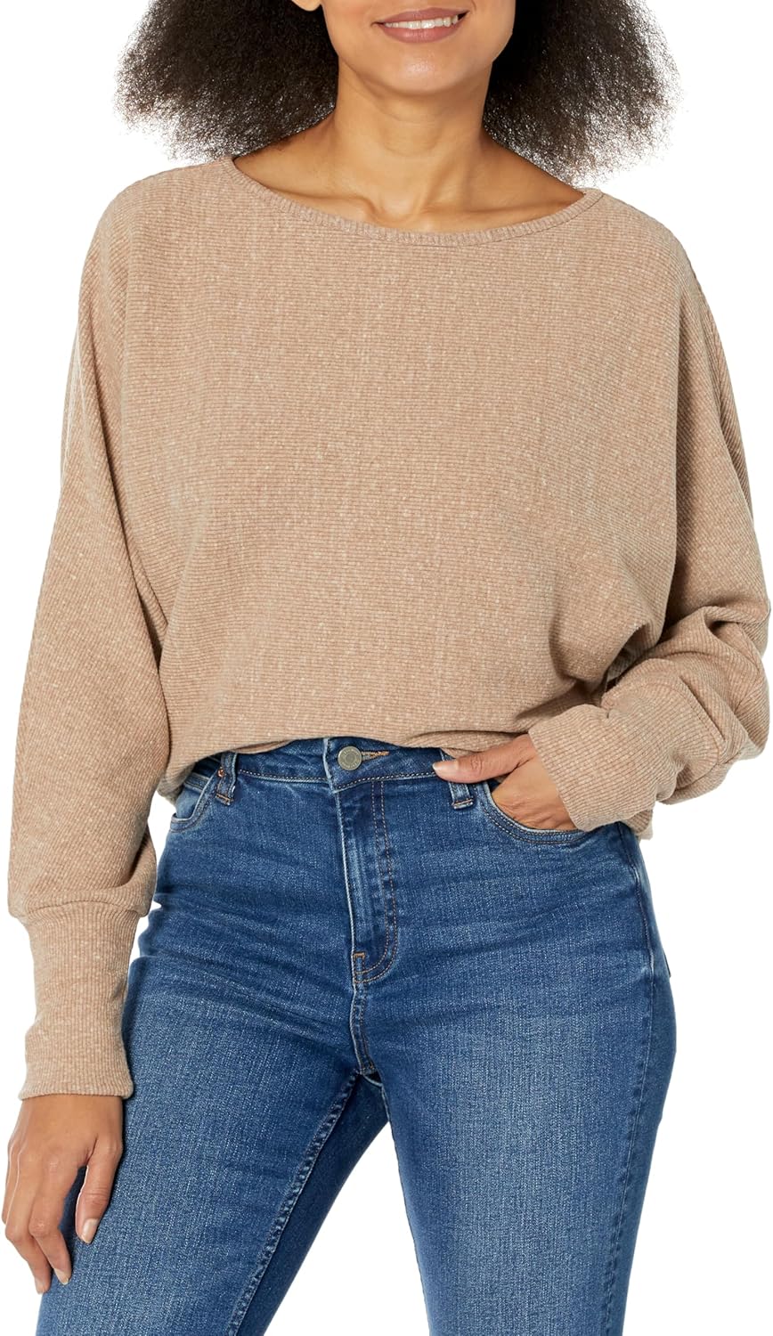 Velvet by Graham & Spencer Women's Mackay 2x1 Brushed Rib Sweater