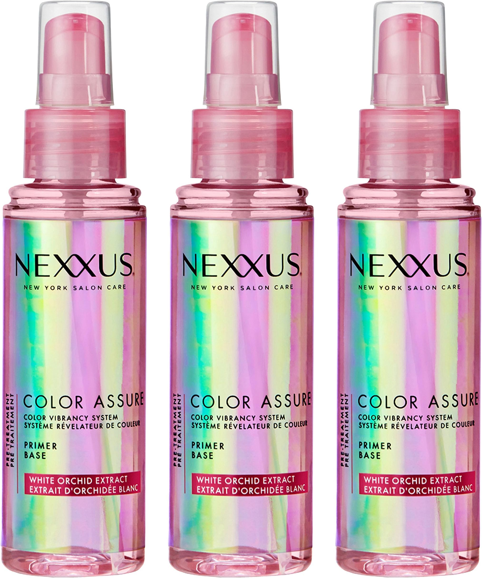 Nexxus Color Assure Pre Wash Primer, for Color Treated Hair, 3.3 oz, 3 count