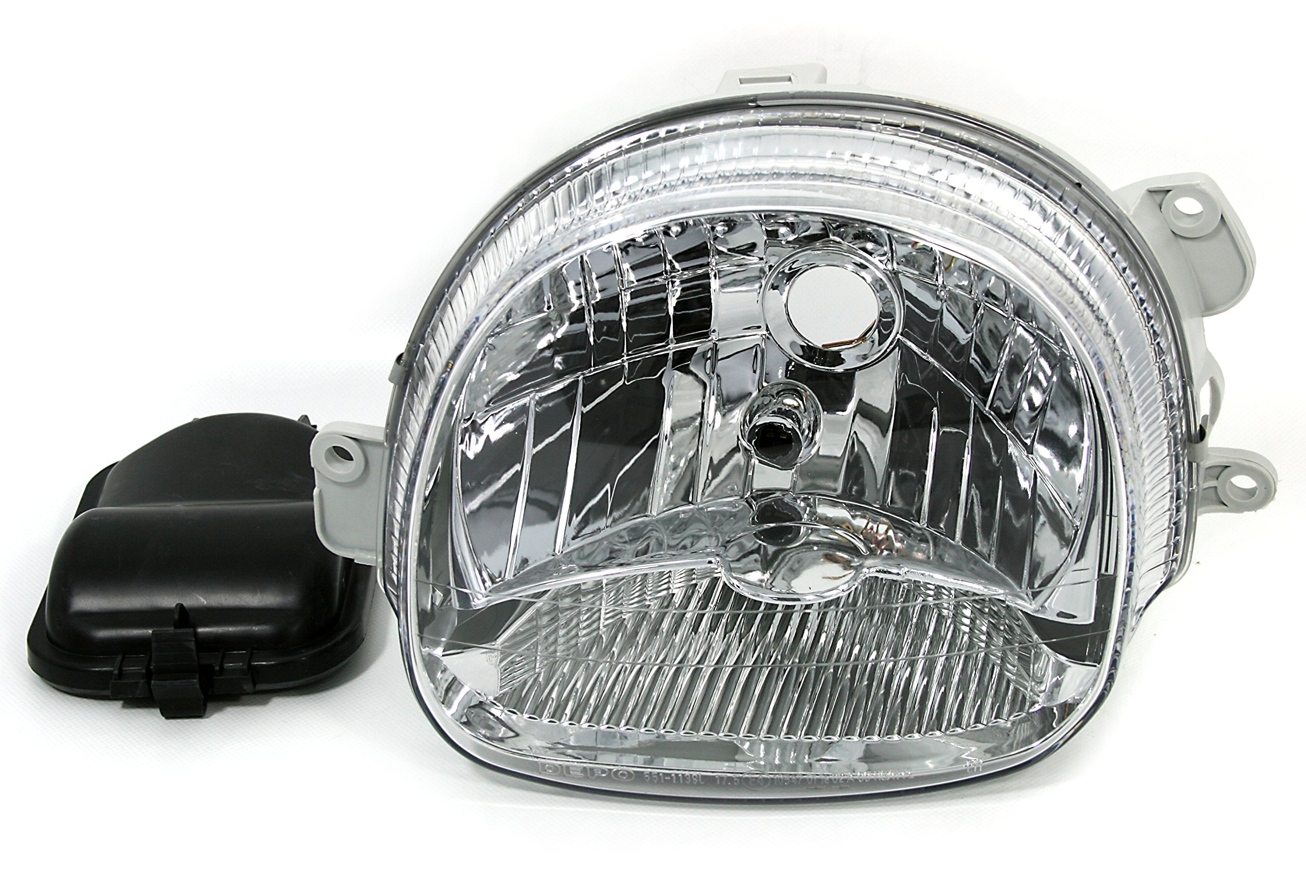 Scheinwerfer Set in Klarglas für Renault Twingo 1 (4/2000-9/2007, Halogen) | Aftermarket-Ersatzteil, links, rechts, H4, Facelift, Upgrade, vorbereitet für elektrische LWR,