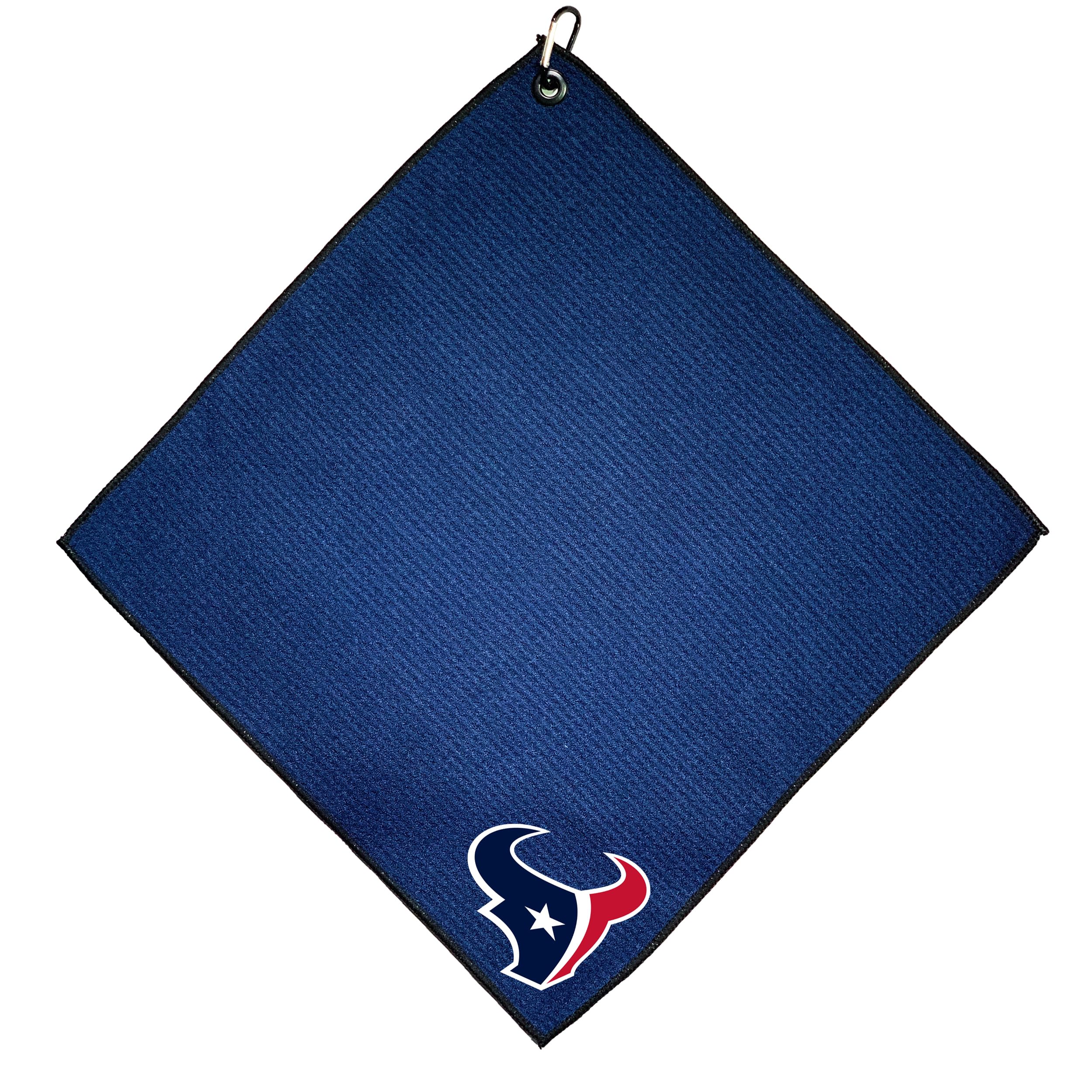 Team Golf NFL Houston Texans 15x15 Golf Towel with Carabiner Clip, Premium Microfiber with Deep Waffle Pockets, Superior Water Absorption and Quick Dry Golf Cleaning Towel — image 1