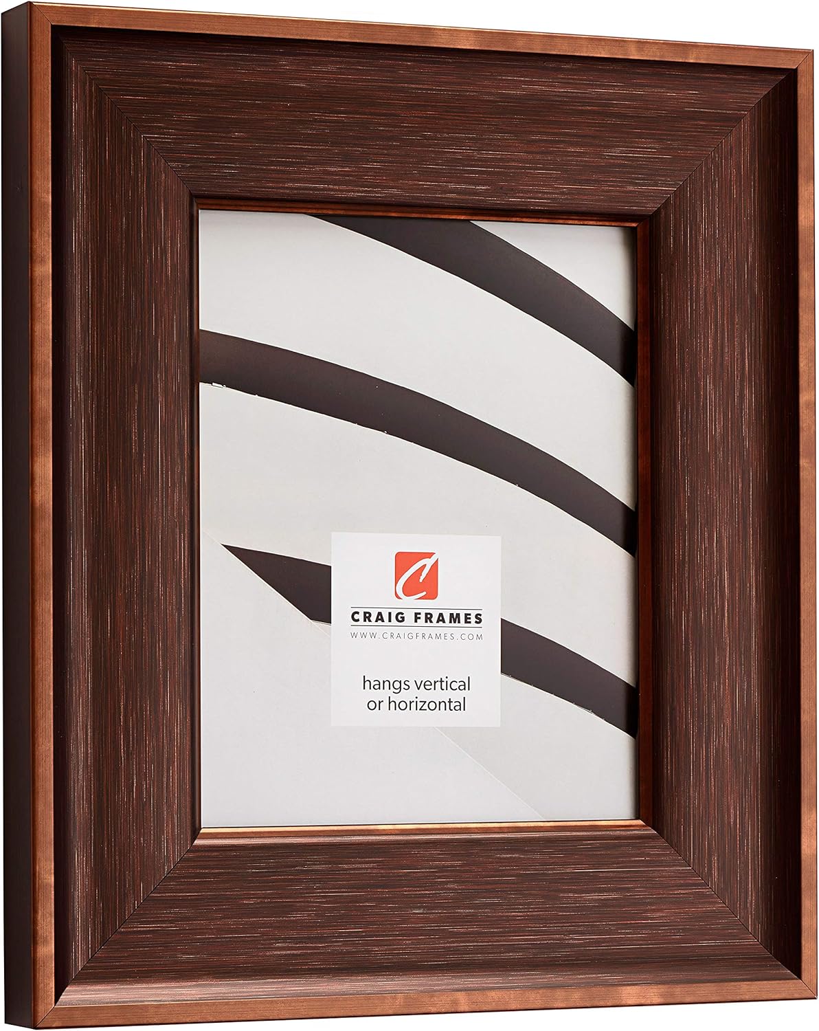 Craig Frames Resilience Wide Picture Frame, 8.5 x 11 Inch, Distressed Bronze
