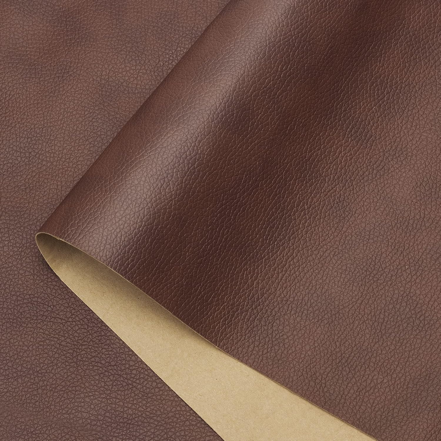 Removable Leather Repair Kits for Furniture Leather Patch Repair Self-Adhesive Leather Repair Tape for Couch Chairs Car Seat 13.4" x 78" (Brown with Black)