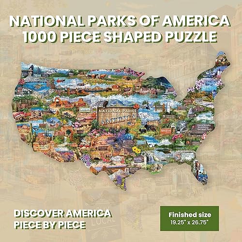 Miniatura 3 de MasterPieces Rompecabezas de 1000 piezas para adultos, familia o jóvenes, Parques Nacionales de América, 34.65 x 22.09 pulgadas
