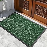 Vista 11 de Yimobra Tapete para puerta de entrada exterior, 29.5 x 17 pulgadas, impermeable, resistente, para puerta delantera, tapete antideslizante resistente