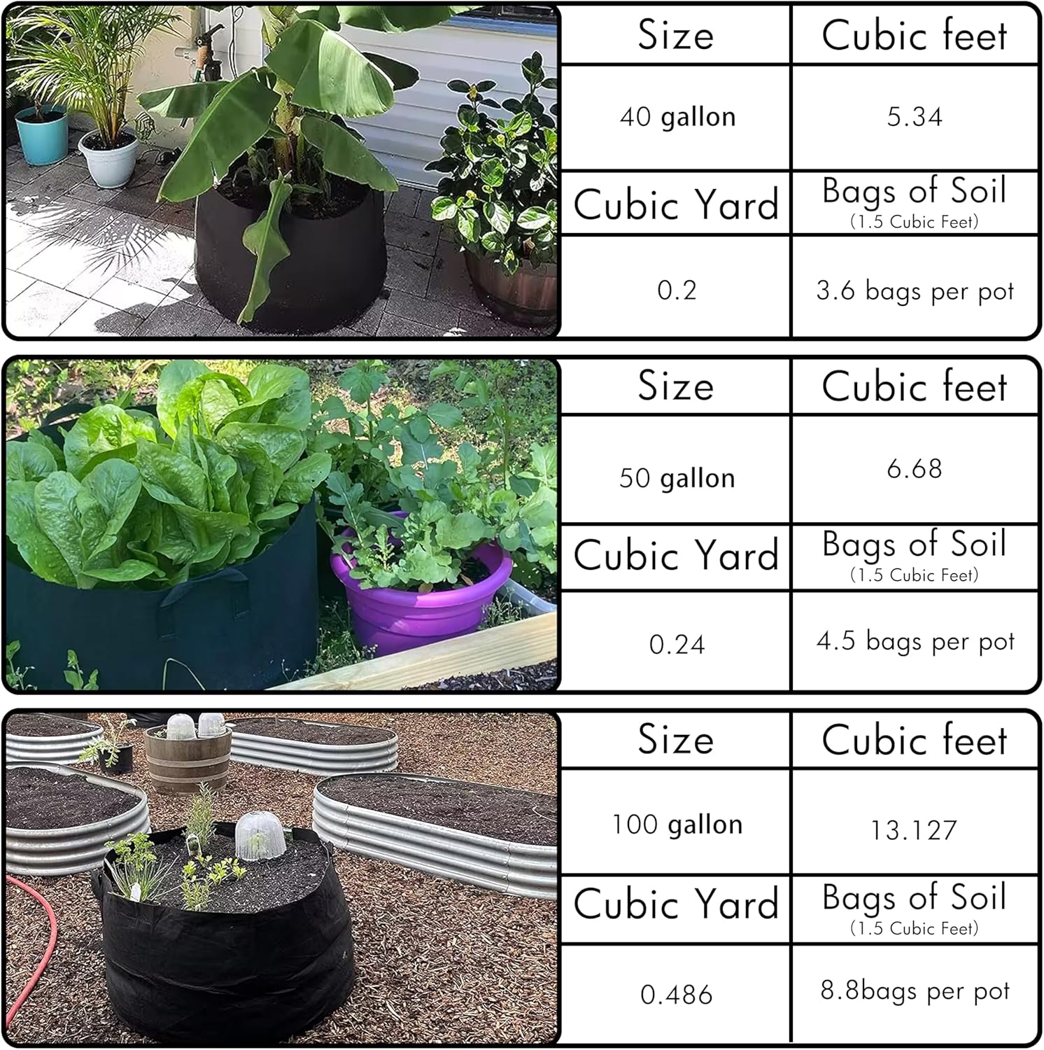 Gardzen 2-Pack 100 Gallon Grow Bags, Aeration Fabric Pots with Handles, Pot for Plants - Image 9