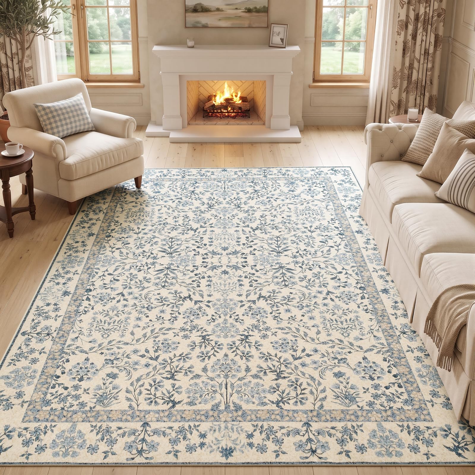 jinchan 8x10 Washable Living Room Area Rug