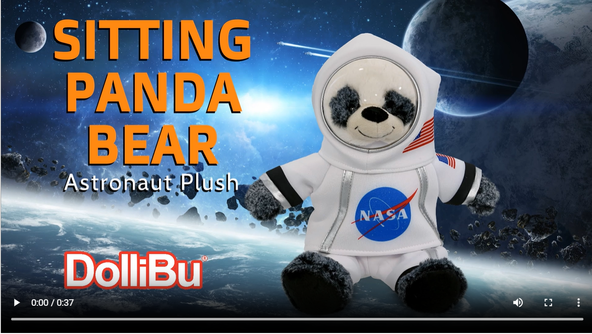 Amazon.com: DolliBu Sitting Panda Bear Astronaut Plush Toy - Wild