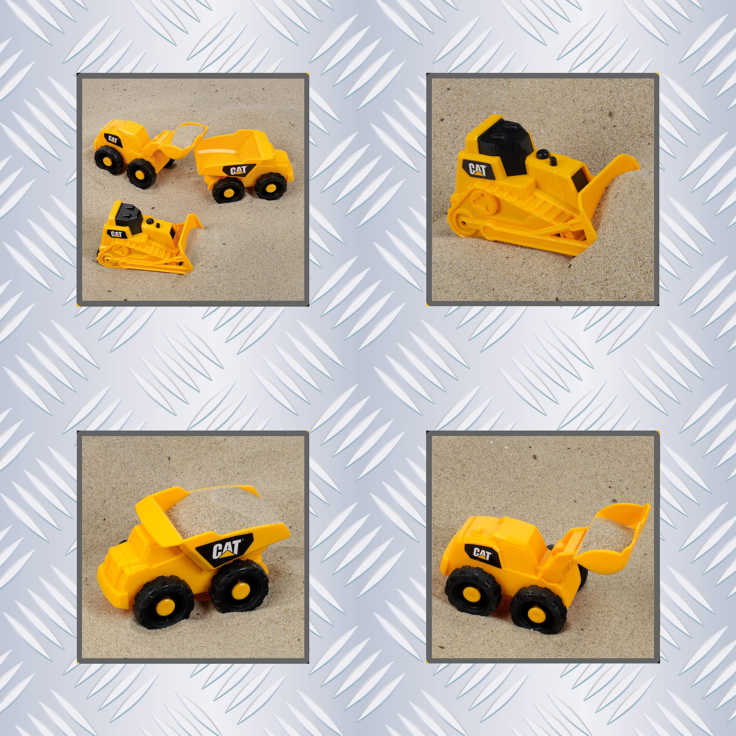 Theo Klein 3248 Cantiere di Sabbia Cat Mega, Sabbia e bacino d'Acqua, con Veicoli di Costruzione e molti altri Accessori, Giocattoli per Bambini dai 18 Mesi in su