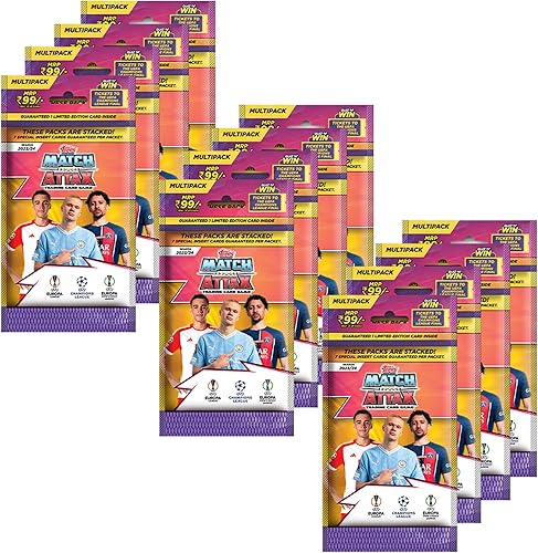Miniatura 1 de Topps UEFA Champions League Match Attax 2324 Juego de cartas coleccionables y comerciales (paquete de 12)