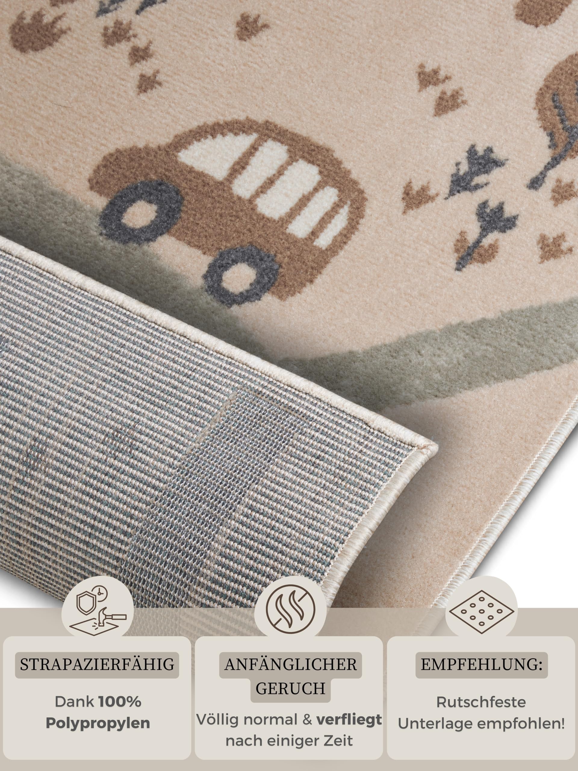 Tapis Rond De Jeu Enfant - Circuit De Voiture - Ville - 200 Cm - Decoweb - Gamm Vert