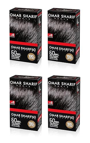 Miniatura 1 de OS Speedy - Tinte para el cabello castaño natural n.º 6, cubre el cabello gris en solo 60 segundos sin ningún olor, sin amoníaco (paquete de 4)