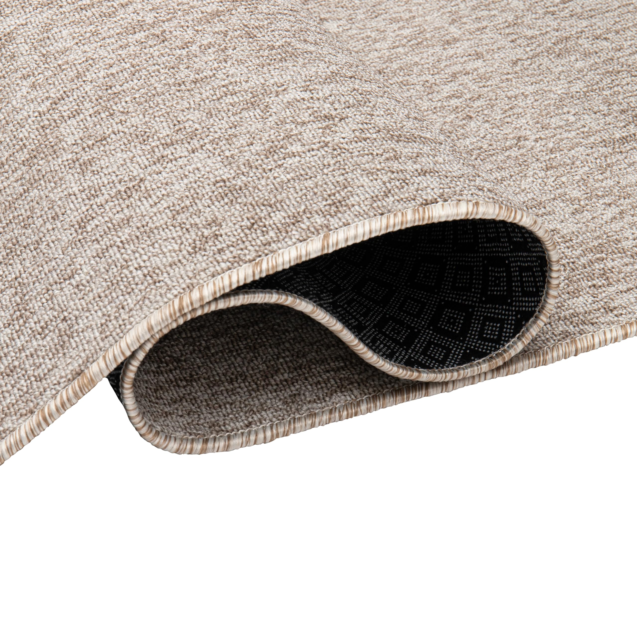 TAPISO Nizza Tapis Poils Ras Antidérapant Lavable Moderne Crème Foncé Beige Moucheté Tapis Salon Chambre Adulte Enfant Cuisine Entrée Oeko-TEX Résistant 80 x 150 cm