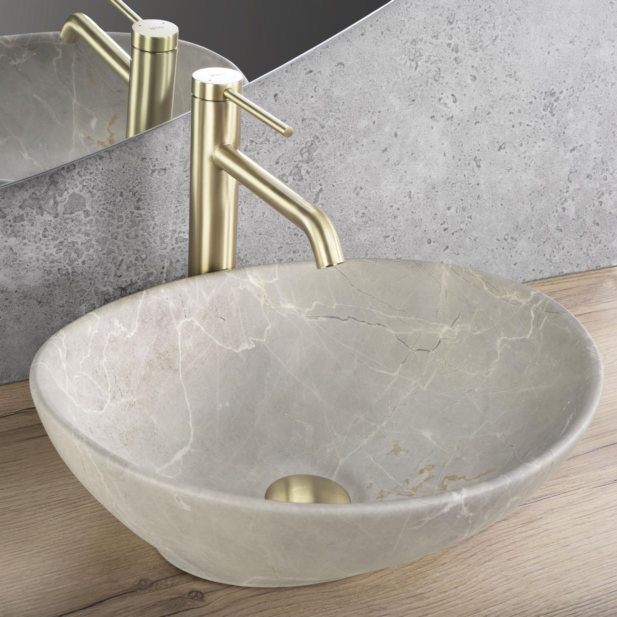 Rea, Ceramiczna Umywalka Nablatowa Sofia Beige Matt, Beżowa, 41 X 34,5 X 15 Cm