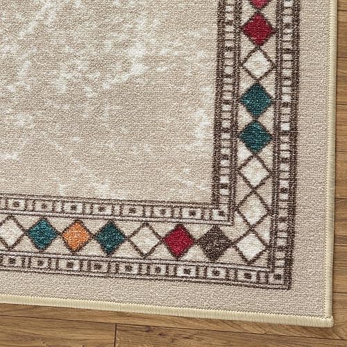 Miniatura 173 de Antep Rugs Alfombras modernas con bordes de 2 x 7 pies antideslizantes (antideslizante) de perfil bajo con parte trasera de goma para interiores