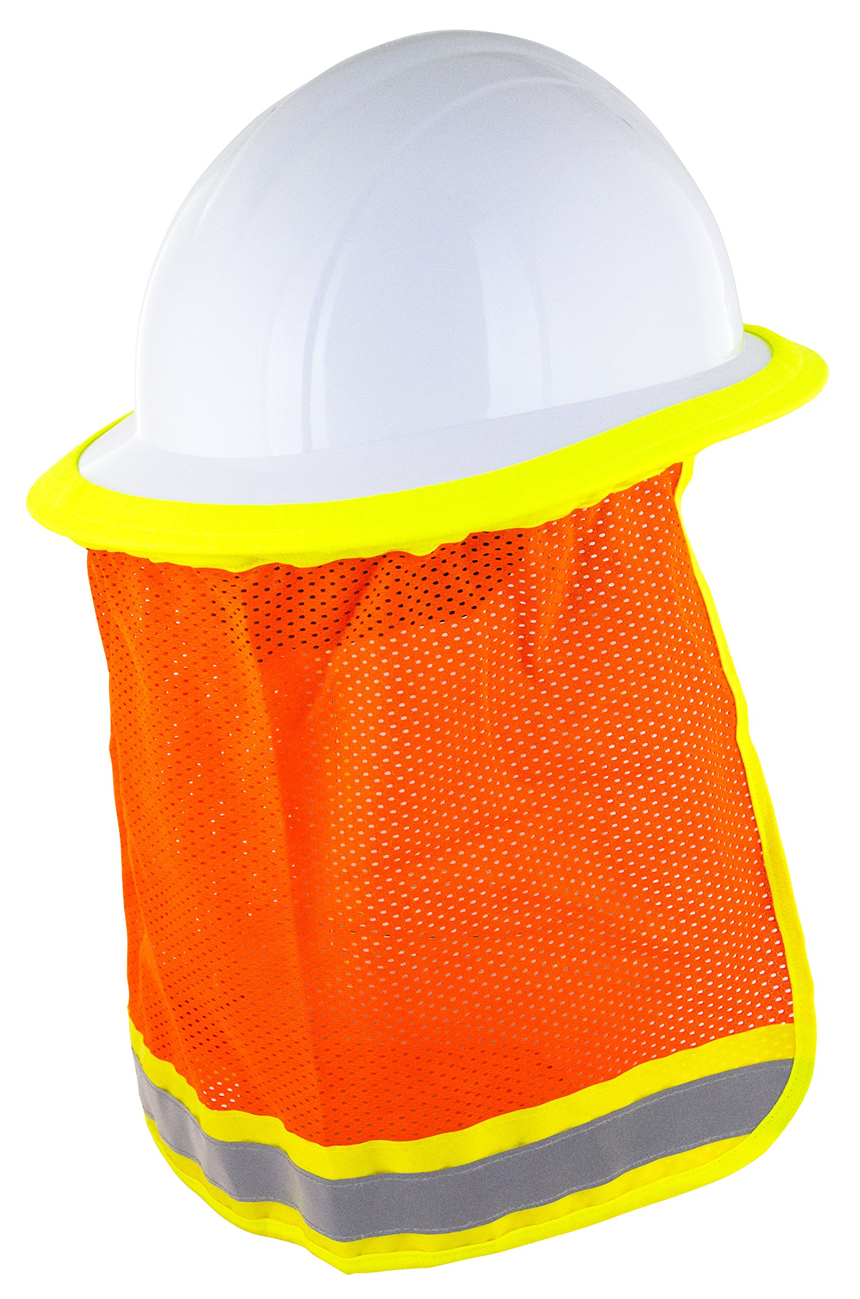 SAS Safety 692-1715 Neck Shade, Orange with Contrasting Trim