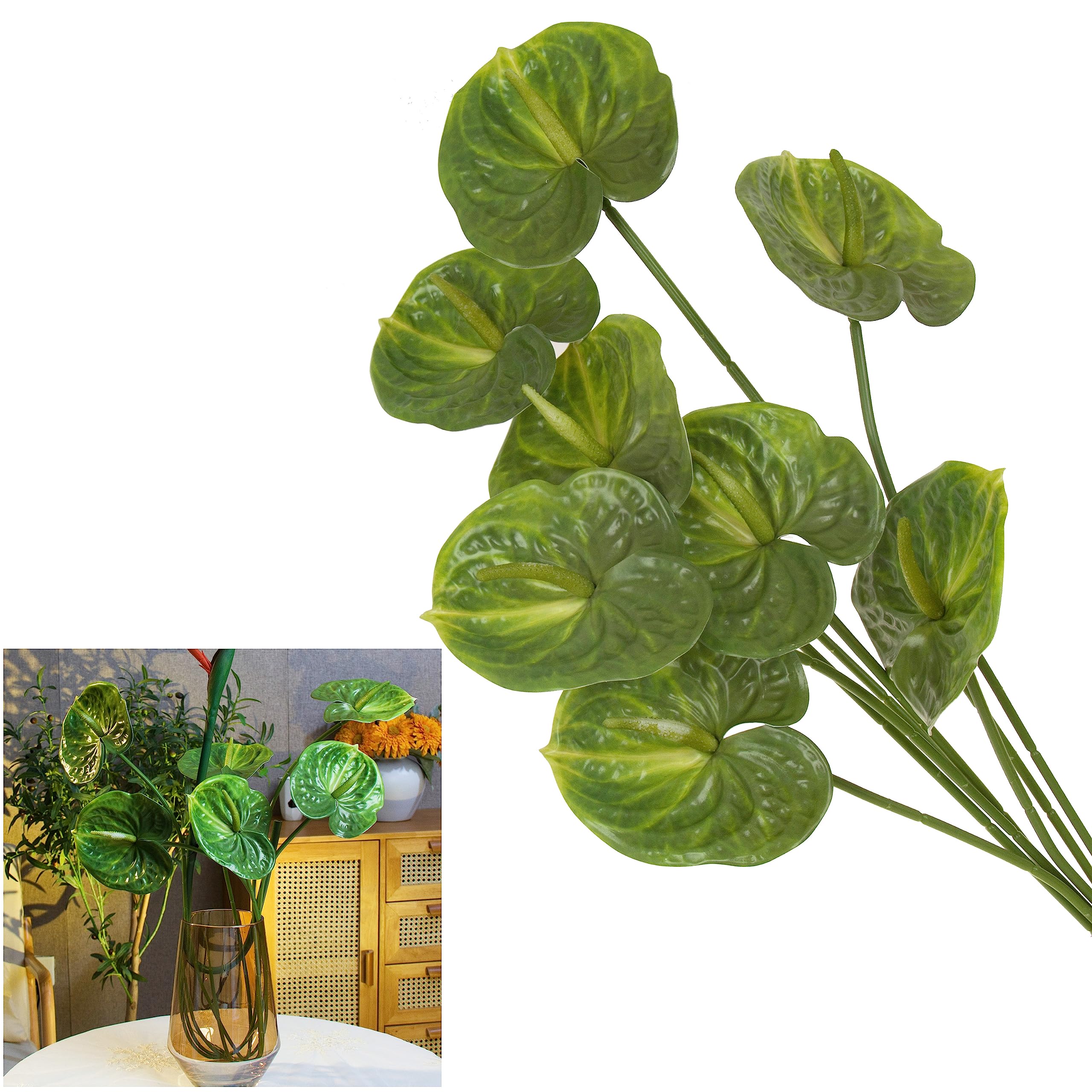 Anthurium artificiel pour remplacer les plantes naturelles qui flétrissent en intérieur