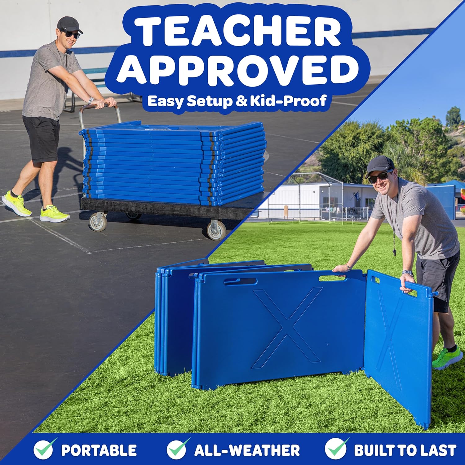 GoSports Gaga Ball Pit - 15 ft, 20 ft or 25 ft Portable Indoor/Outdoor Gagagon Pit for School, Camp or Home Use