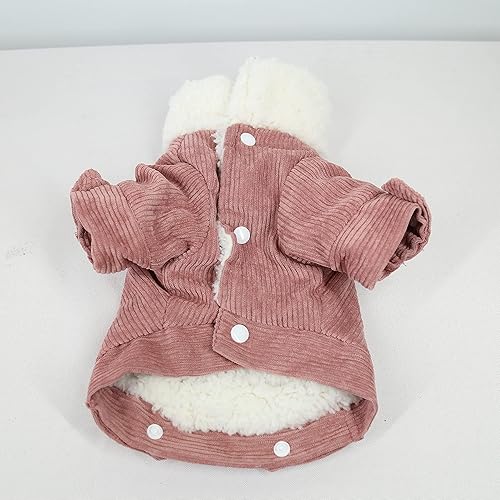 Miniatura 5 de Plemonet Ropa para perros y mascotas chaqueta para perro forro polar abrigo extra cálido chaqueta de mezclilla para perro abrigo de invierno