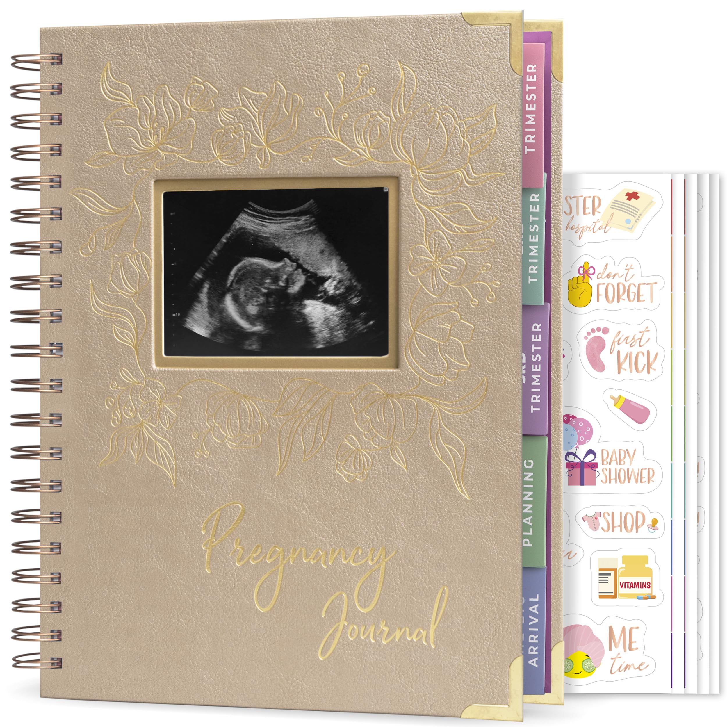 Clever Fox Pregnancy Journal & Memory Book - Pregnancy Planner & Notebook for Expecting Moms – Baby Keepsake, First Time Moms Gift (Pearl, 9" x 10.5"