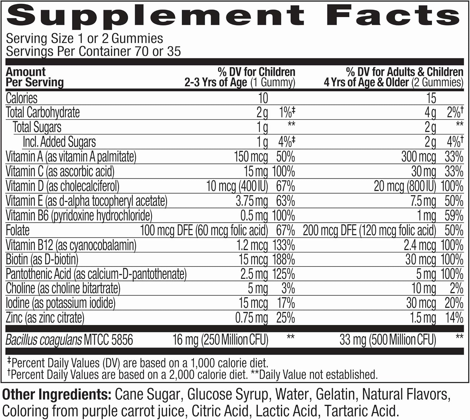 OLLY Kids Multivitamin + Probiotic Gummy, Vitamins A, C, D, E, B, Zinc, Probiotics, Chewable Supplement, Berry Flavor, 70 Count (3 Pack)