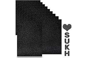 Sukh Black Glitter Cardstock Paper: Craft Paper for Valentine's Day Gift Box Wrapping