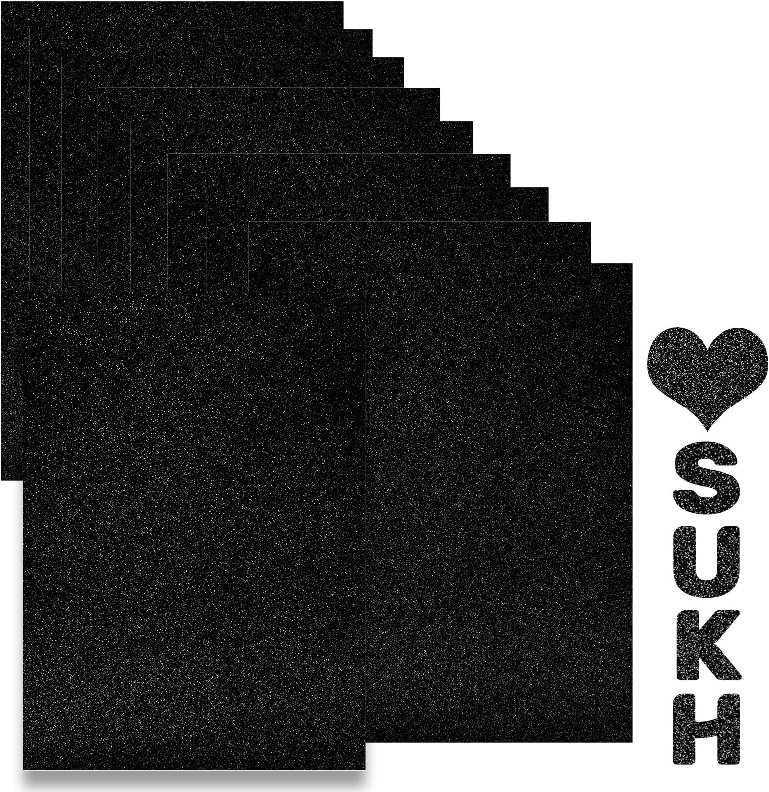 Sukh Black Glitter Cardstock Paper Glitter Cardstock