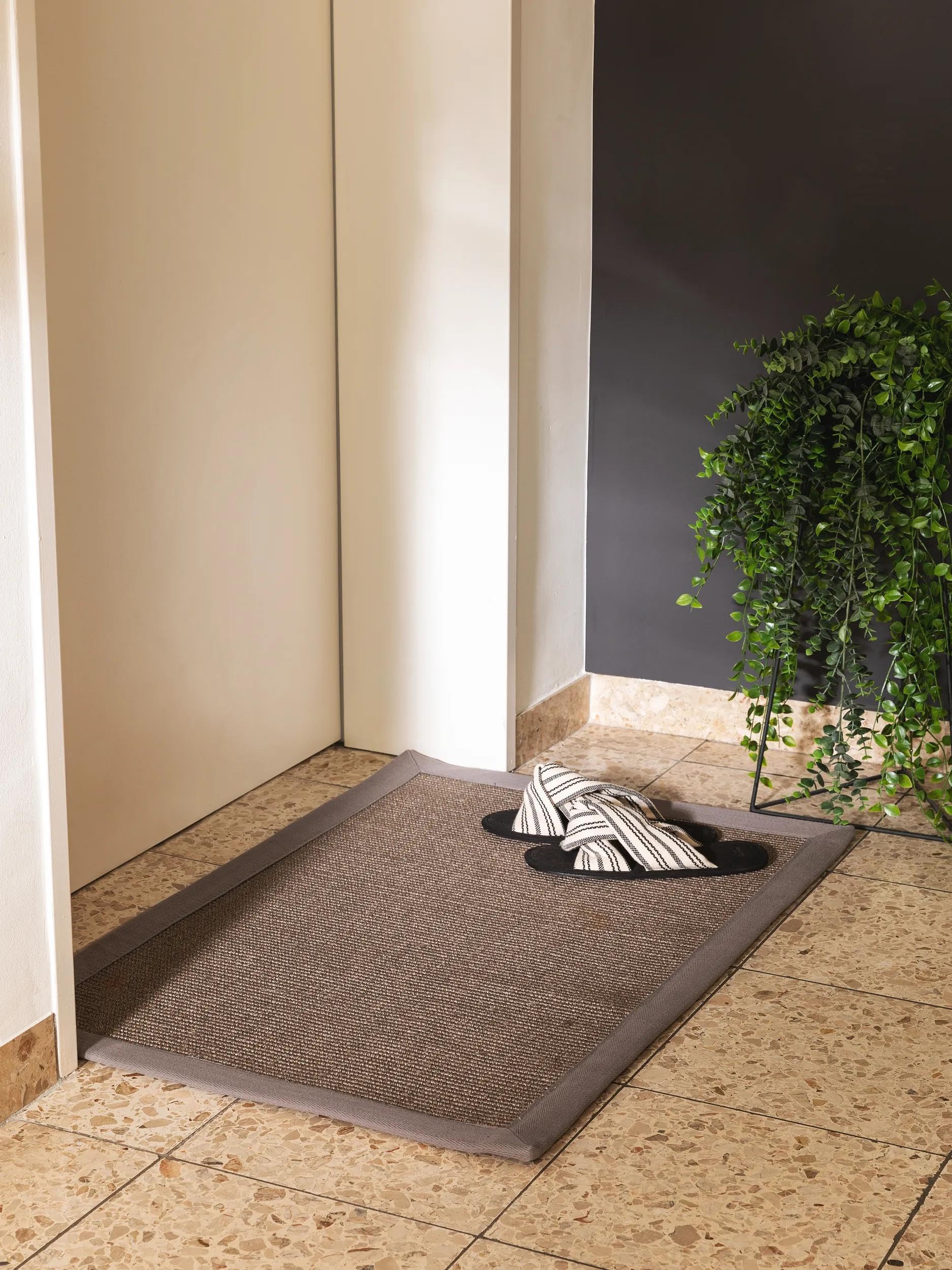 benuta Nest Sisal Sana Tapis en Fibre Naturelle - Gris - 60 x 90 cm - Tapis Robuste pour Salle à Manger et Salon - 100% sisal - Fibres Naturelles - Design Intemporel