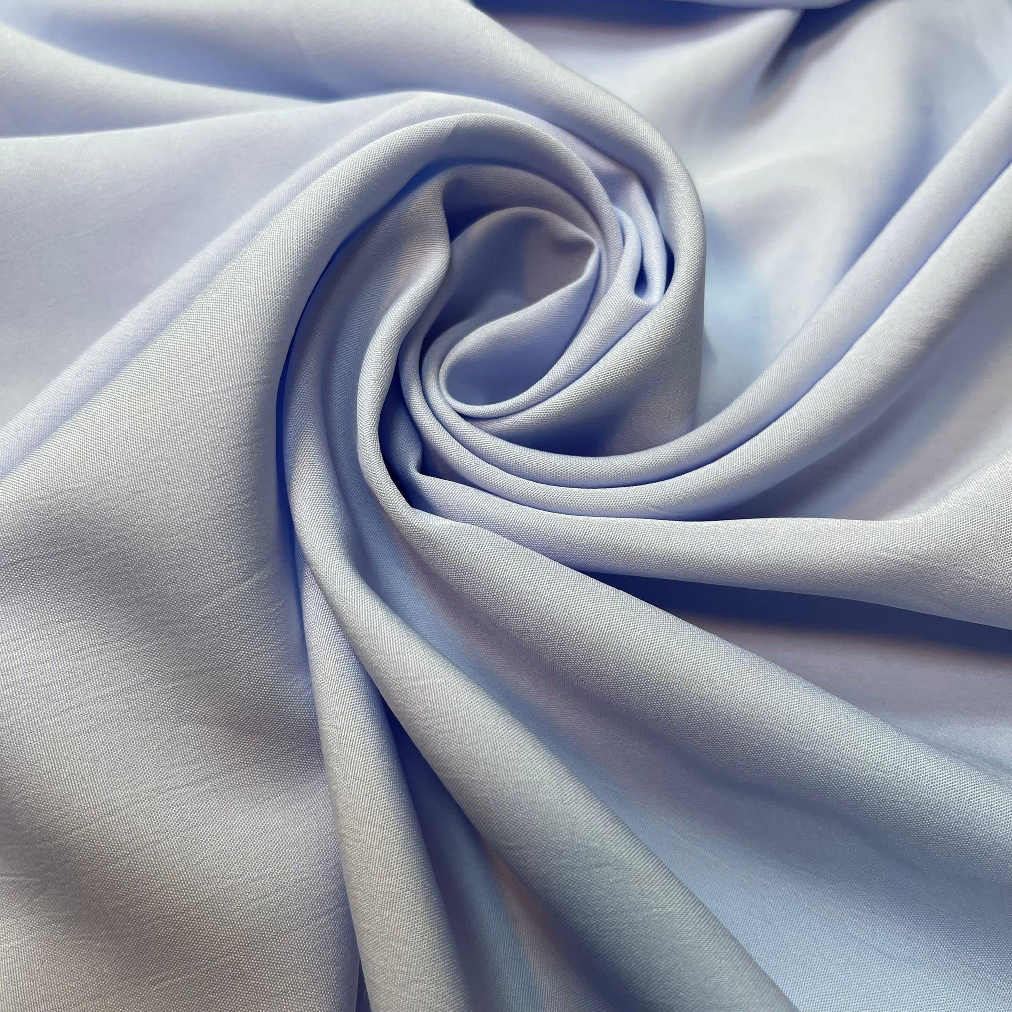 Soft Peach Skin Powder Touch Dress Craft Lining Fabric Material 44" Wide Available in 8 Colours (Sky Blue, 1 Meter) โ image 1