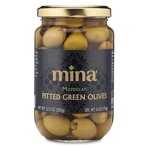 Mina Aceitunas verdes deshuesadas seleccionadas a mano y curadas naturalmente sin gluten bajas en carbohidratos veganas excelentes aperitivos keto