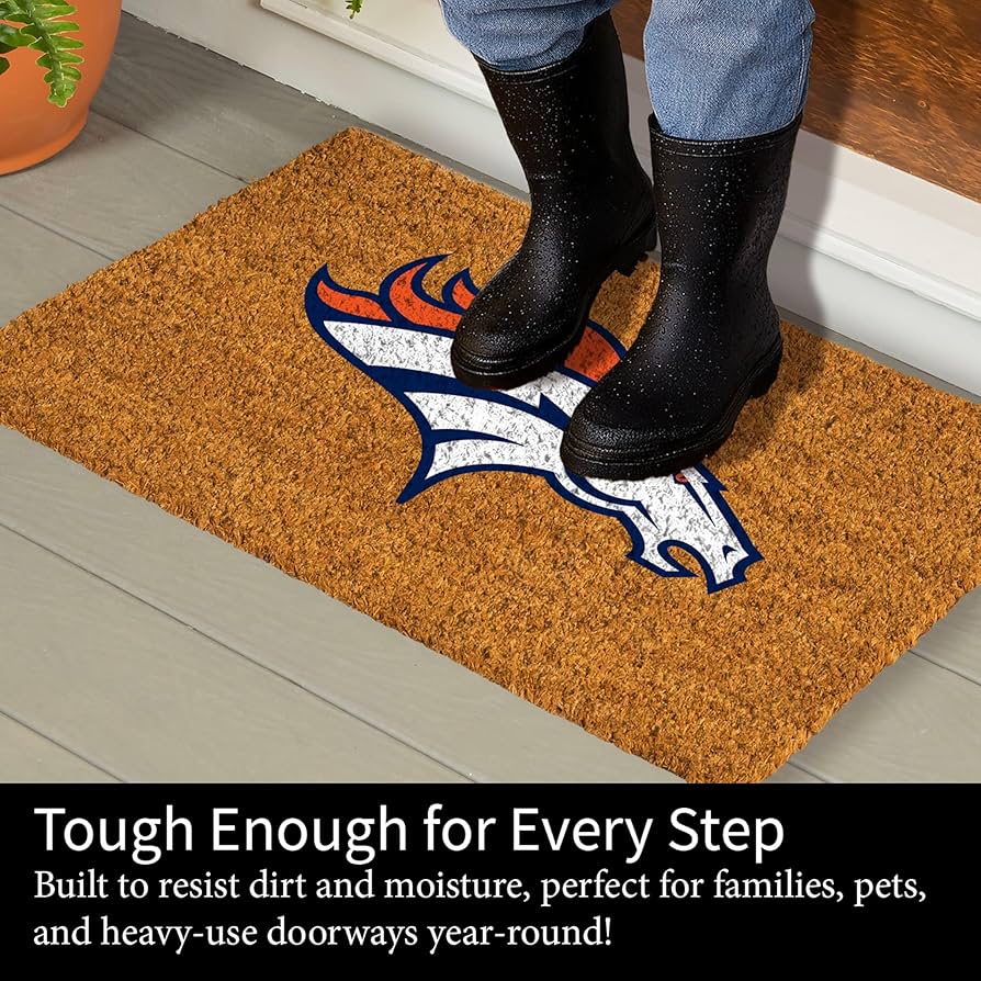 Amazon.com: NFL Denver Broncos Natural Coir Doormat, Official Full Amazon.com: NFL Denver Broncos Natural Coir Doormat, Official Full