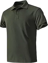 Camisa polo masculina de secagem rápida de manga curta para golfe tênis diária casual gola camiseta