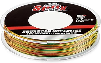 Sufix 832 Advanced Superline Braid, High-Strength Braided Fishing Line with Superior Durability, Fire Tiger, 15 lb., 150 Yd. Spool